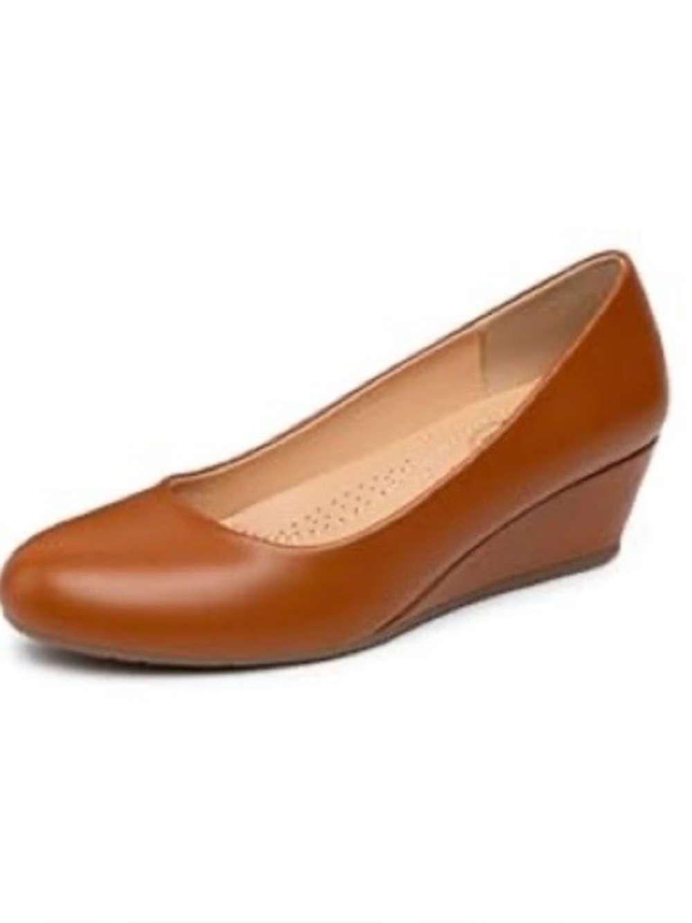 Faux leather Mini Wedge Pumps